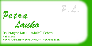 petra lauko business card